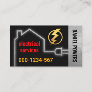 Tarjeta De Visita Simmering Silver Electric Home Circuit
