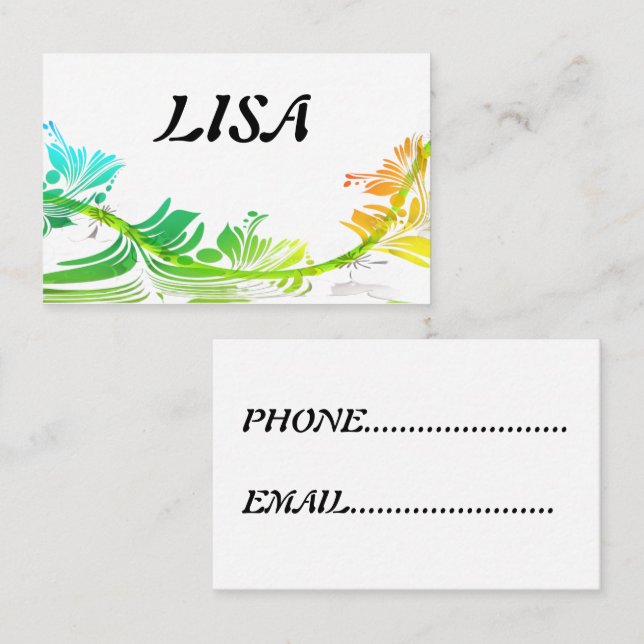 Tarjeta De Visita simple (Anverso / Reverso)