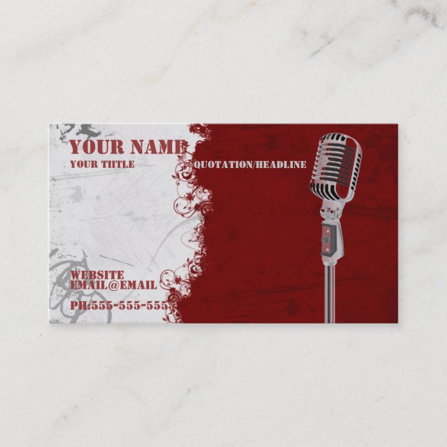 Tarjeta de visita simple (Anverso)