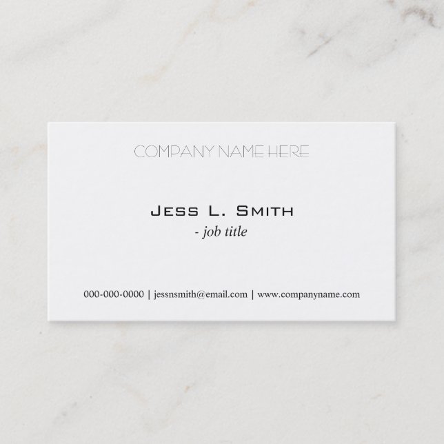 Tarjeta de visita simple (Anverso)