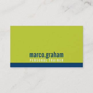 Tarjeta De Visita SIMPLE BANDA MODERNA azul marino masculino negrita