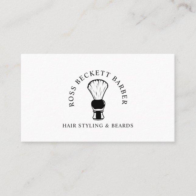 Tarjeta de visita simple Barber (Anverso)