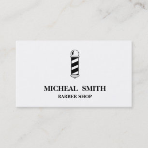 Tarjeta De Visita Simple Barbería Minimalista