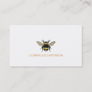 Tarjeta De Visita Simple Bee Yellow Gold Retail