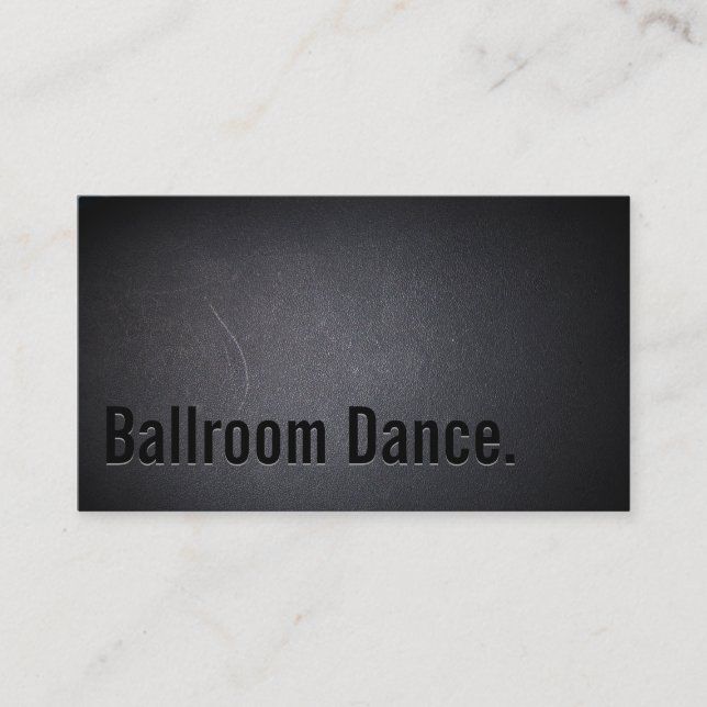 Tarjeta De Visita Simple Black Ballroom Dance Business Card (Anverso)