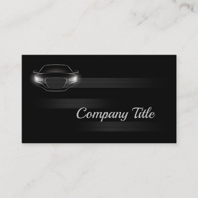 Tarjeta de visita simple Black Luxury Car Company