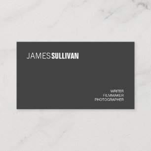 Tarjeta De Visita Simple Black Modern Creative Professional