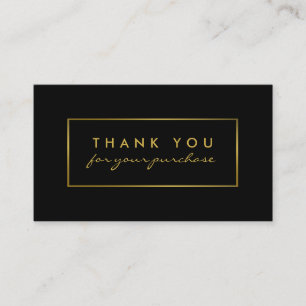 Tarjeta De Visita Simple Black & Relieve metalizado dorado Effect Gr