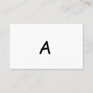 Tarjeta De Visita simple blanco moderno monograma minimalista elegan