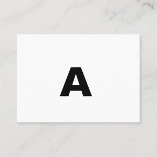 Tarjeta De Visita simple blanco moderno monograma minimalista elegan