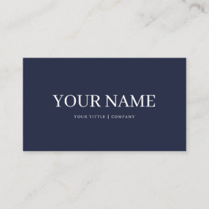 Tarjeta de visita simple Boho Personalizado Navy B