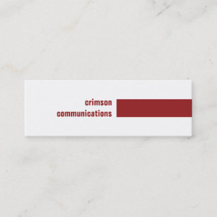 Tarjeta de visita simple carmesí
