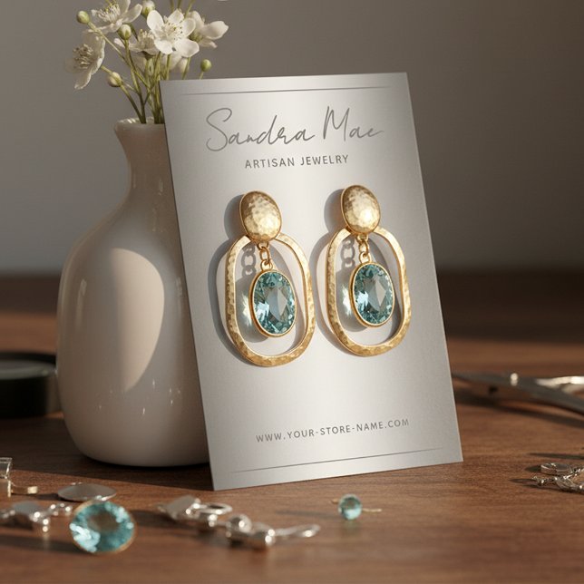 Tarjeta De Visita Simple Classy Minimalist Jewelry Display Card (Subido por el creador)