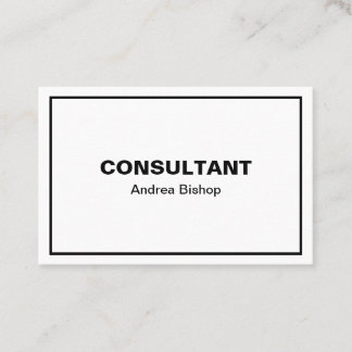 Tarjeta De Visita Simple Clean Frame Classic