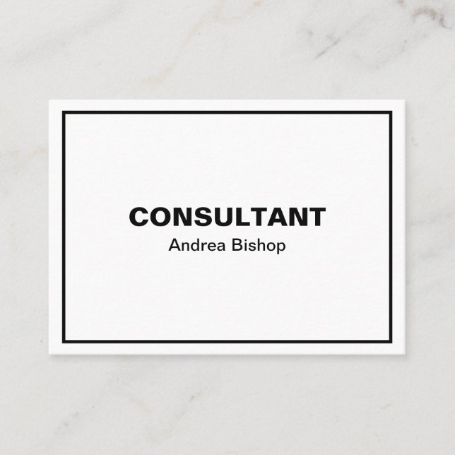 Tarjeta De Visita Simple Clean Frame Classic (Anverso)