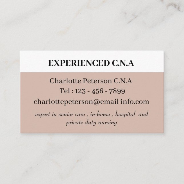 Tarjeta De Visita Simple CNA  (Anverso)