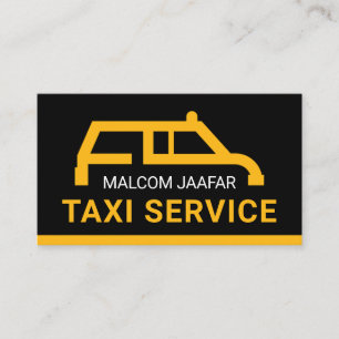 Tarjeta De Visita Simple Coche Taxi Amarillo Tu Nombre