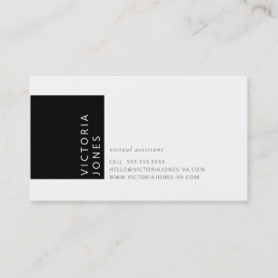 Tarjeta De Visita SIMPLE COLOR moderno minimalista gris blanco negro