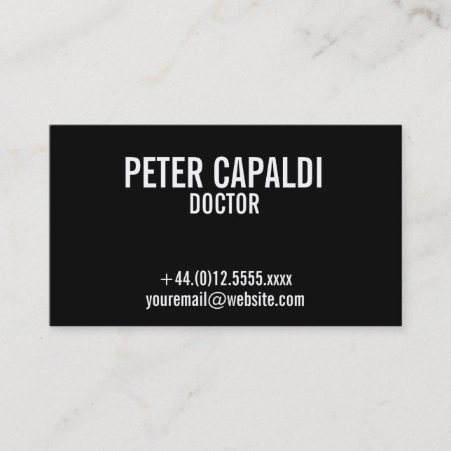 Tarjeta de visita simple con código de QR (Anverso)