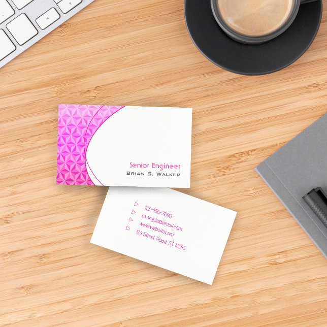 Tarjeta de visita simple con gradiente rosa modern (Subido por el creador)
