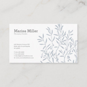 Tarjeta de visita simple con la rama de árbol,