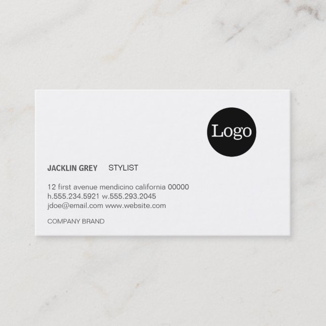 Tarjeta De Visita Simple con logotipo (Anverso)