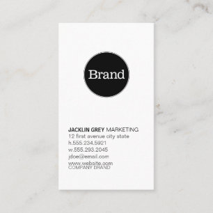 Tarjeta De Visita Simple con logotipo (gris pizarra)