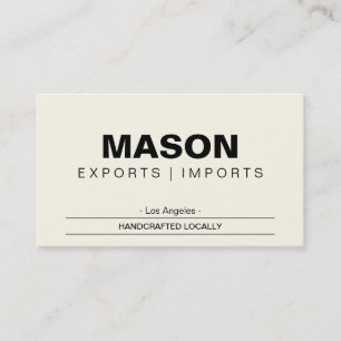 Tarjeta De Visita Simple   Crema