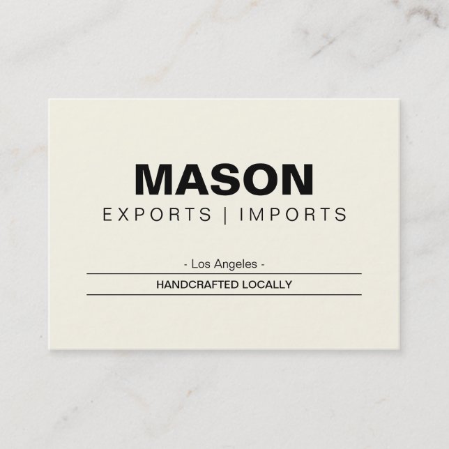 Tarjeta De Visita Simple | Crema (Anverso)