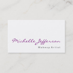 Tarjeta de visita simple de artista de maquillaje