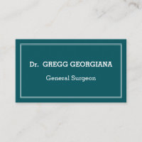 Tarjeta de visita simple de cirujano general