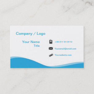 tarjeta de visita simple de la onda (rosa)