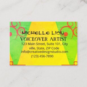 Tarjeta de visita simple del artista de la Voz Ver