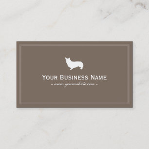 Tarjeta de visita simple del Corgi Galés