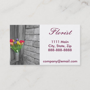 Tarjeta de visita simple del florista