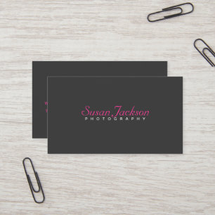 Tarjeta de visita simple del fotógrafo