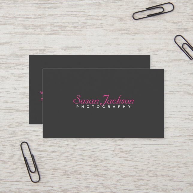 Tarjeta de visita simple del fotógrafo (Anverso/Reverso In Situ)