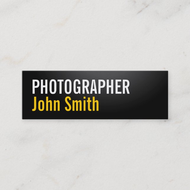 Tarjeta de visita simple del fotógrafo de la (Anverso)