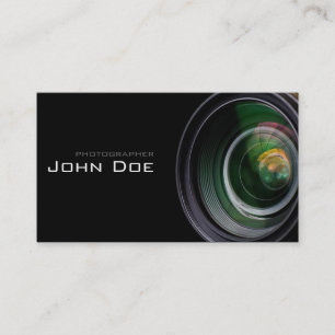 Tarjeta de visita simple del fotógrafo del negro 