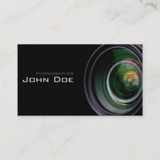 Tarjeta de visita simple del fotógrafo del negro y