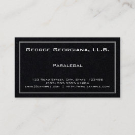 Tarjeta de visita simple del Paralegal