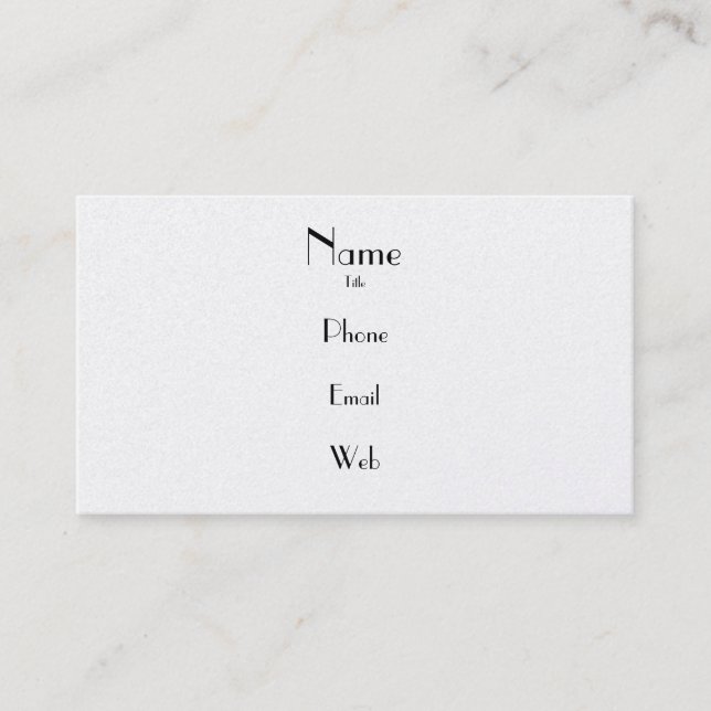 Tarjeta de visita simple del platino (Anverso)