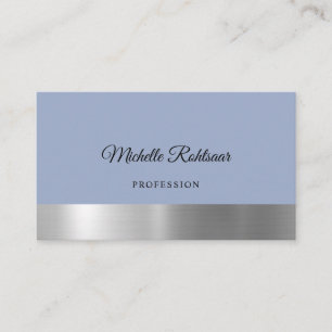 Tarjeta De Visita Simple denim azul metálico