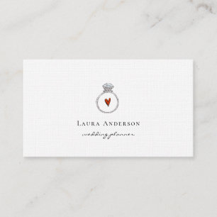 Tarjeta De Visita Simple Diamond Engagement ring Wedner Planner