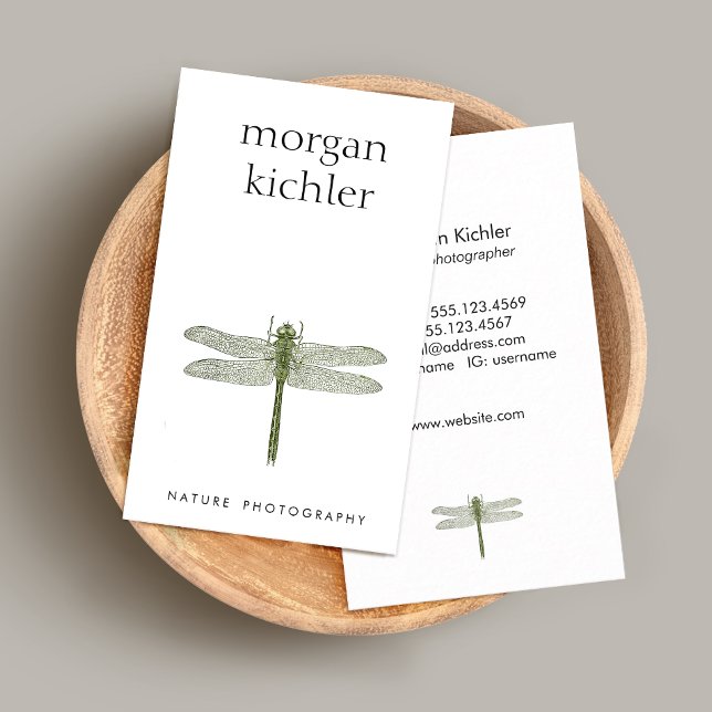 Tarjeta De Visita Simple Dragonfly Nature Profesional Fotógrafo (Subido por el creador)