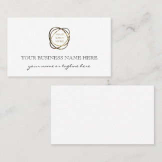 Tarjeta De Visita Simple Elegant Black Add Business Logo Custom