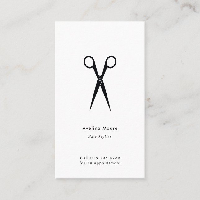 Tarjeta De Visita Simple elegant business light beauty salon (Anverso)