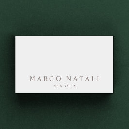 Tarjeta De Visita Simple Elegant Gray Professional