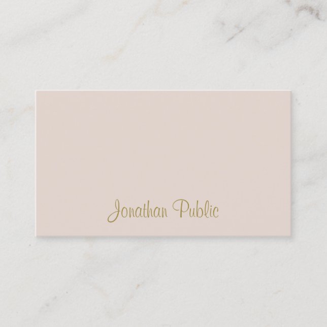 Tarjeta De Visita Simple elegante de la mano del texto de moda (Anverso)