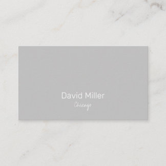 Tarjeta De Visita Simple Elegante Gris